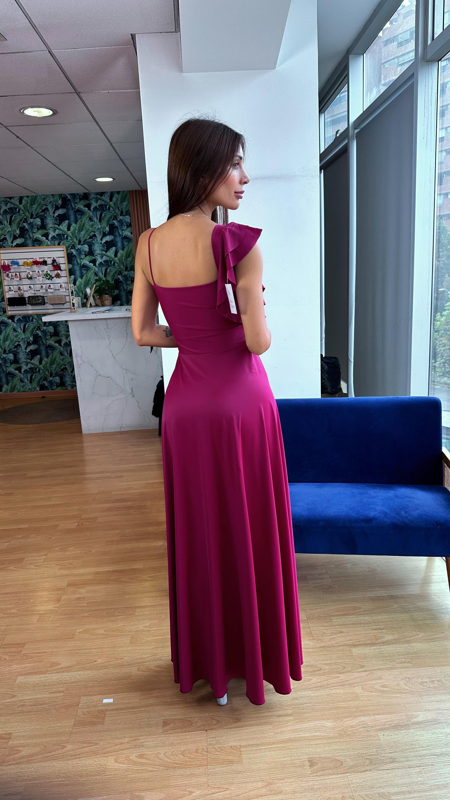 Vestido Kala una Manga - Rojo Italiano