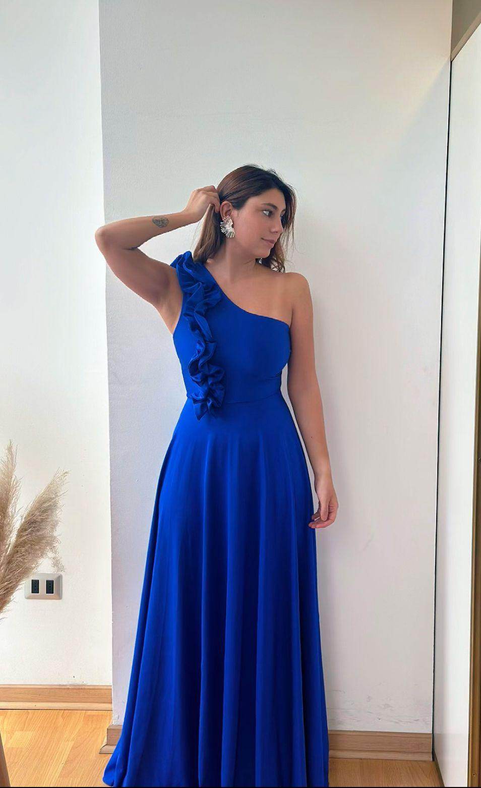 Vestido Pilar Azul Rey - Cathalea