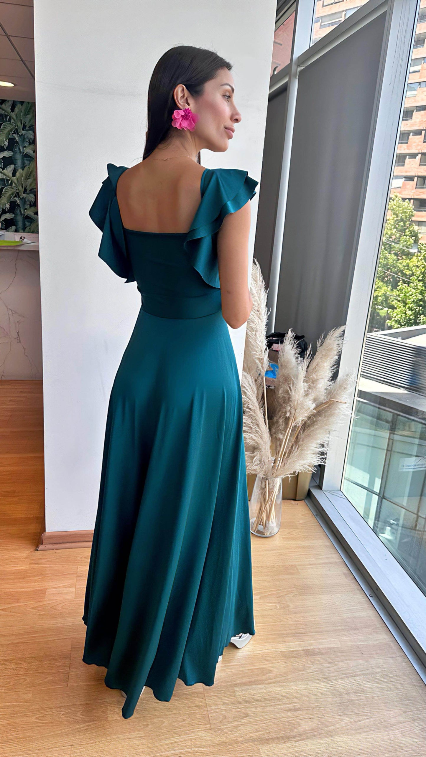 Vestido Kala Verde botella - Cathalea