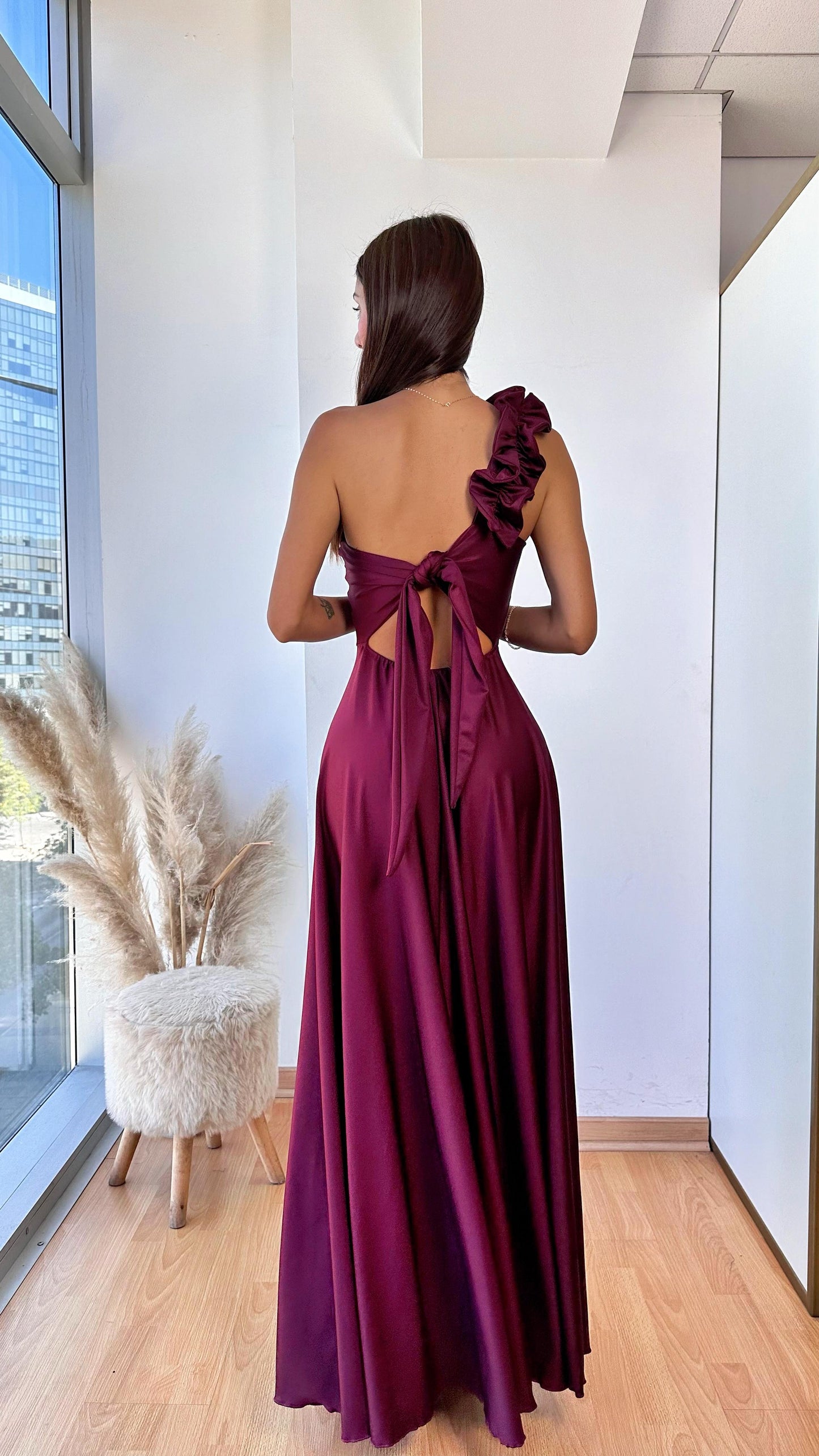 Vestido Pilar Burdeo