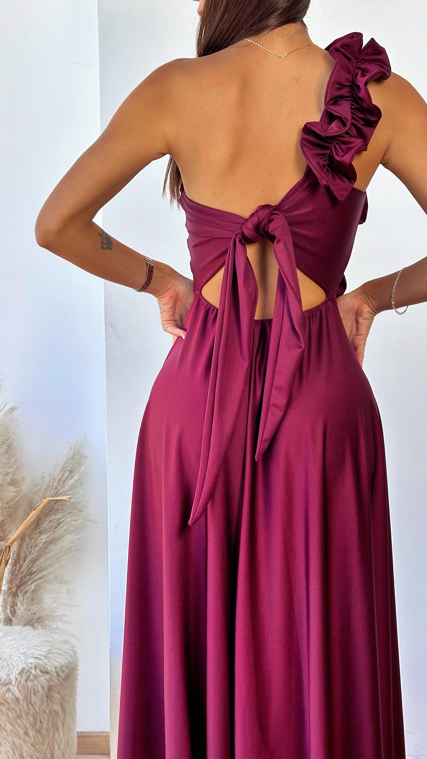 Vestido Pilar Burdeo