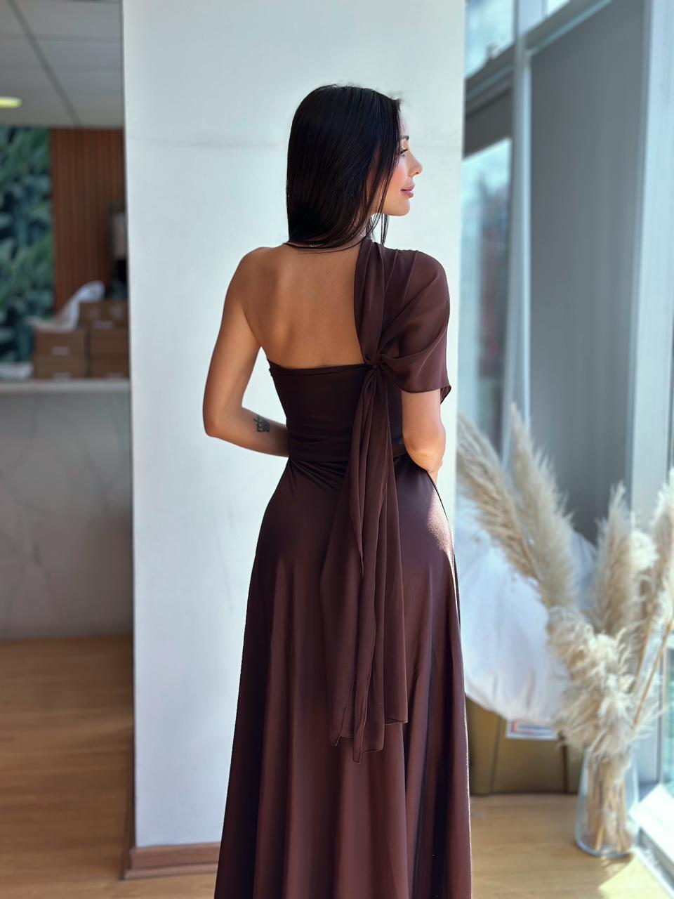 Vestido Atenea - Café Chocolate