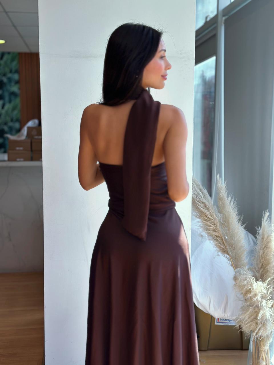 Vestido Atenea - Café Chocolate