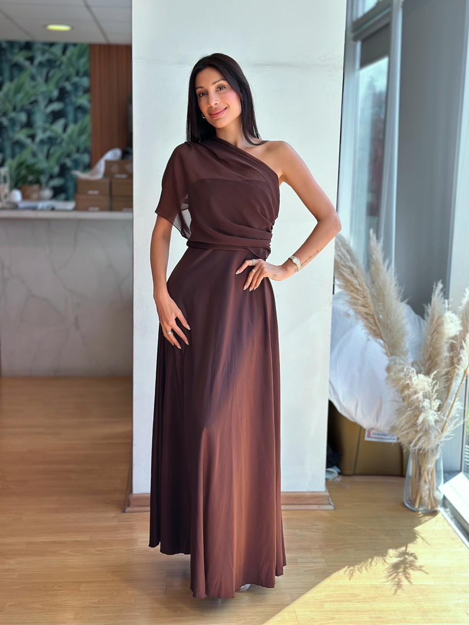 Vestido Atenea - Café Chocolate