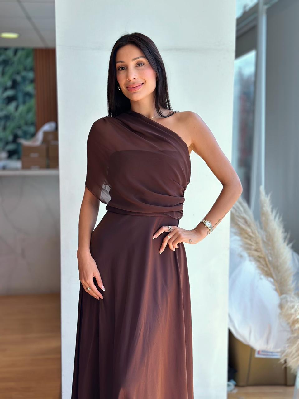 Vestido Atenea - Café Chocolate