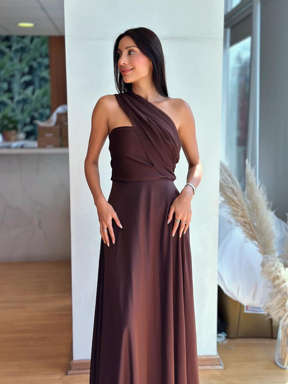 Vestido Atenea - Café Chocolate