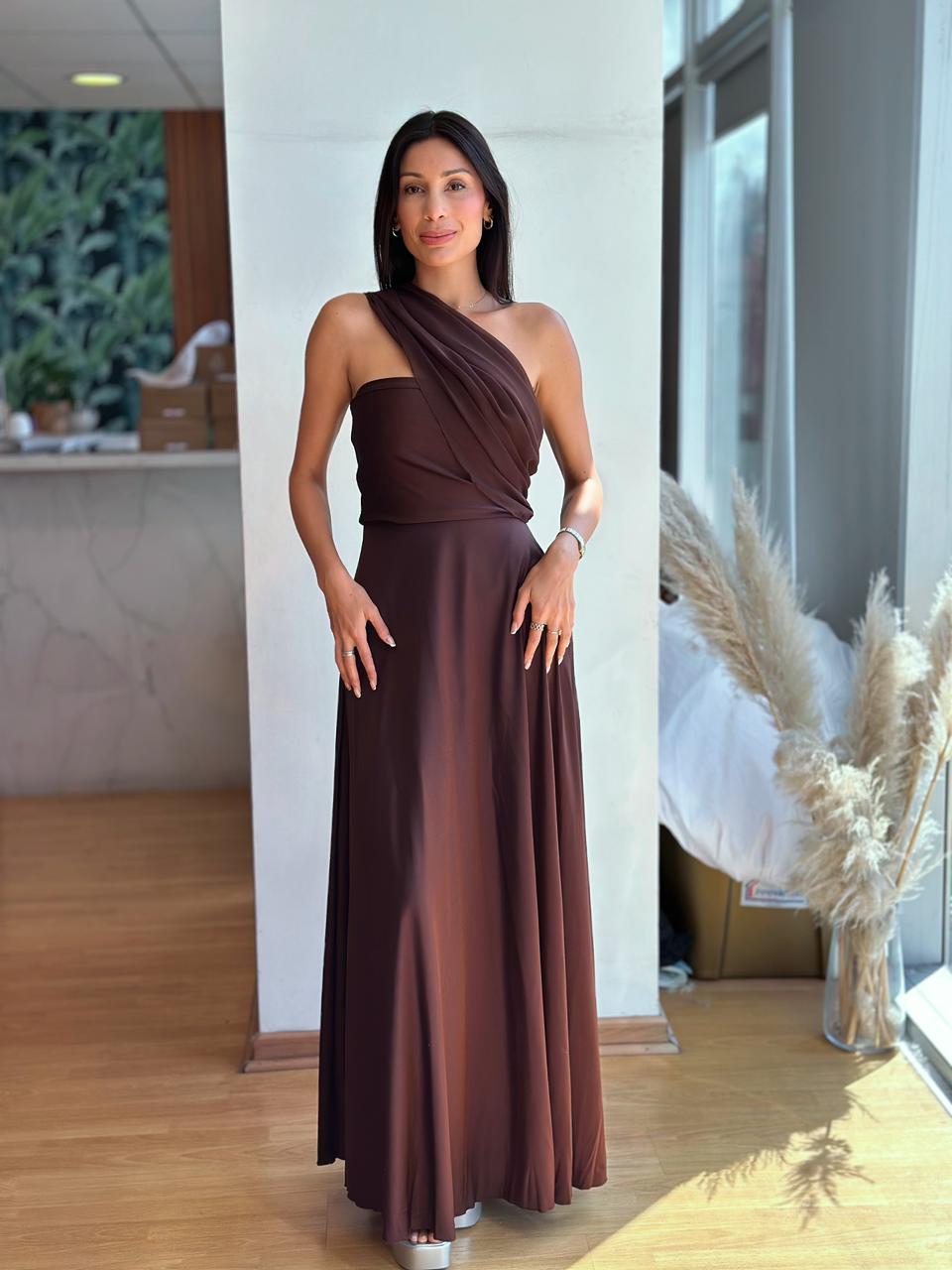 Vestido Atenea - Café Chocolate