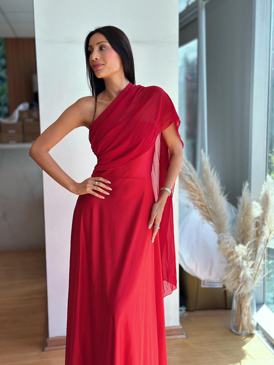 Vestido Atenea - Rojo