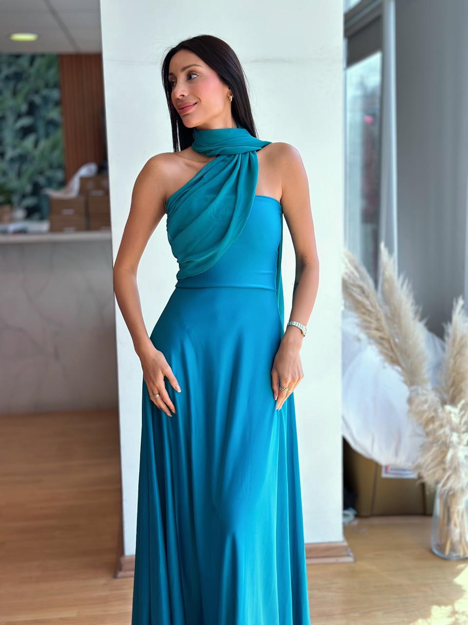 Vestido Atenea - Turquesa