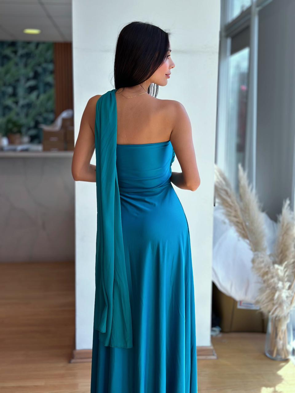 Vestido Atenea - Turquesa