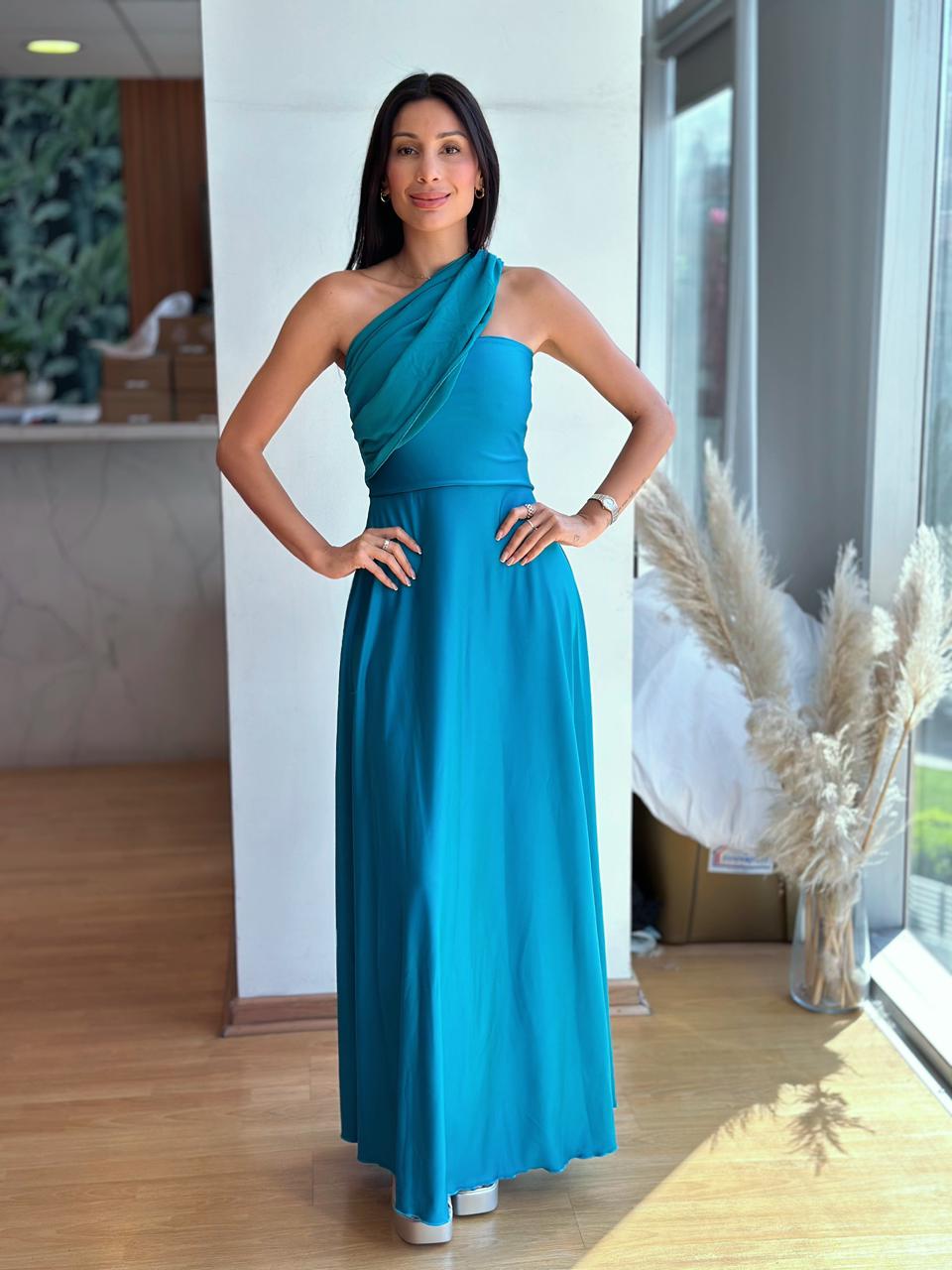 Vestido Atenea - Turquesa
