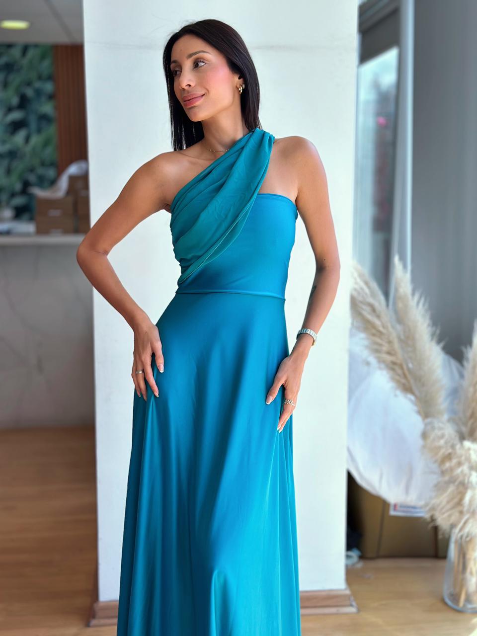 Vestido Atenea - Turquesa