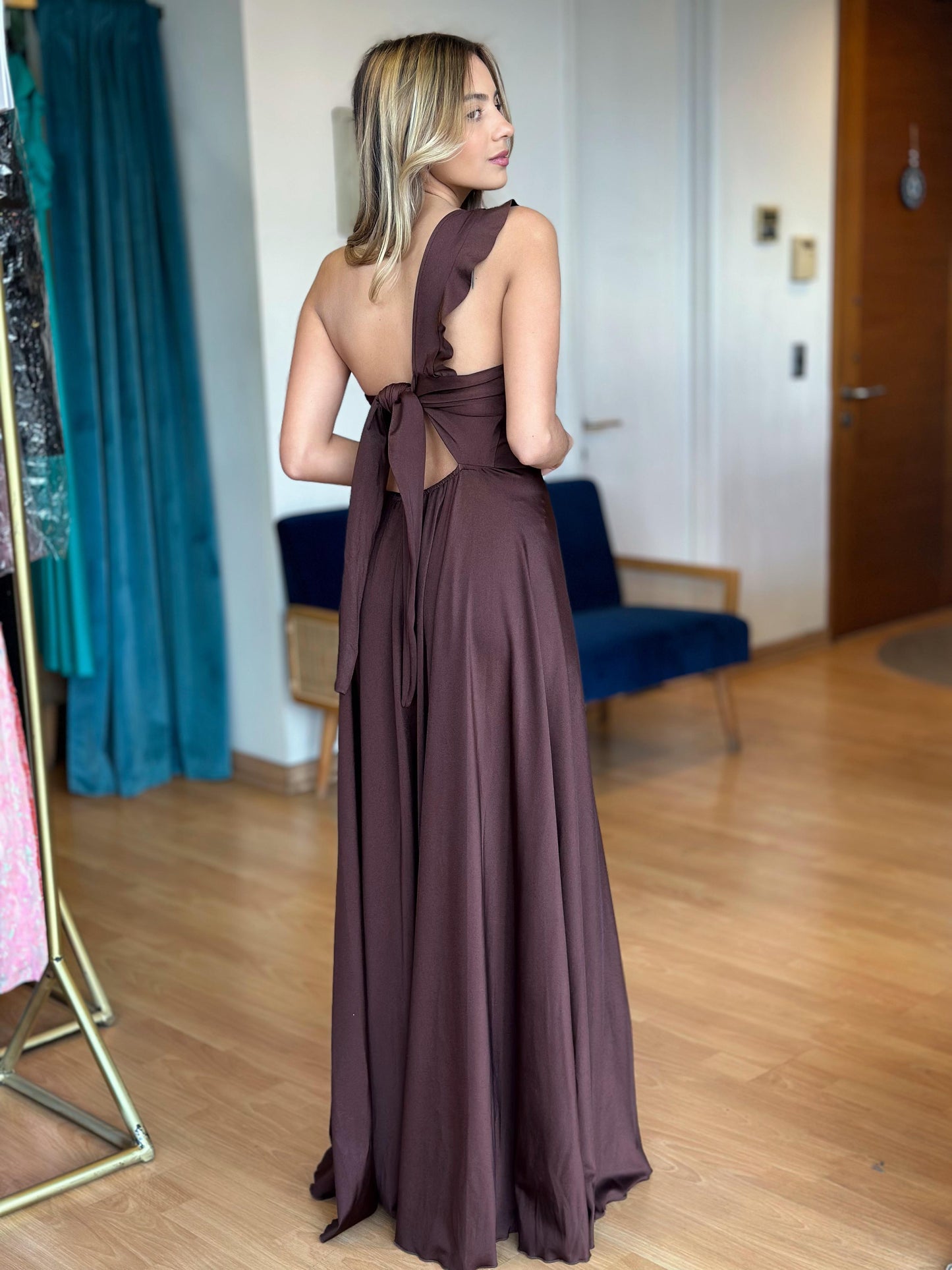 Vestido Fiorella - Café Chocolate