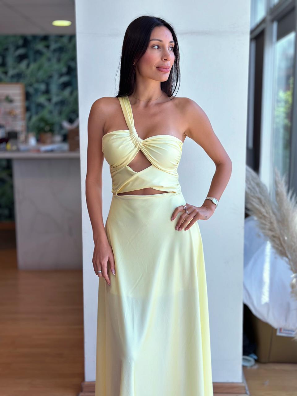 Vestido Nerea - Amarillo Pastel