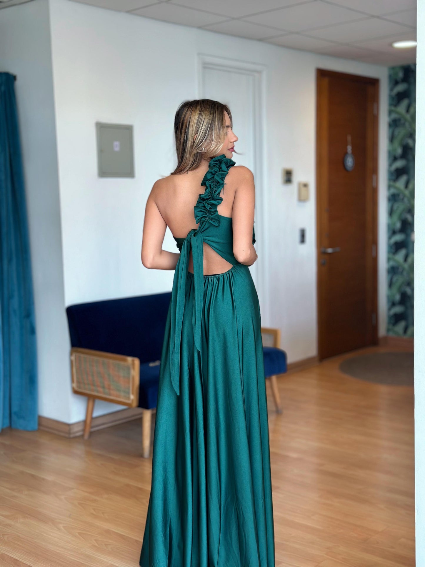 Vestido Pilar Verde Botella