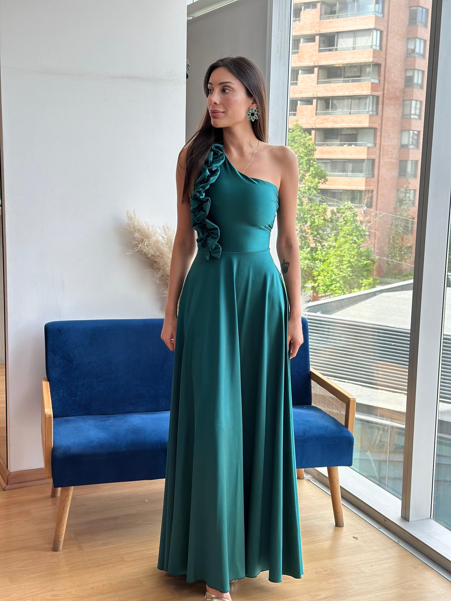 Vestido Pilar Verde Botella