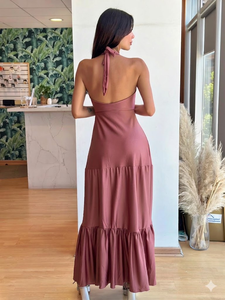 Vestido Asunción - Rosa Viejo