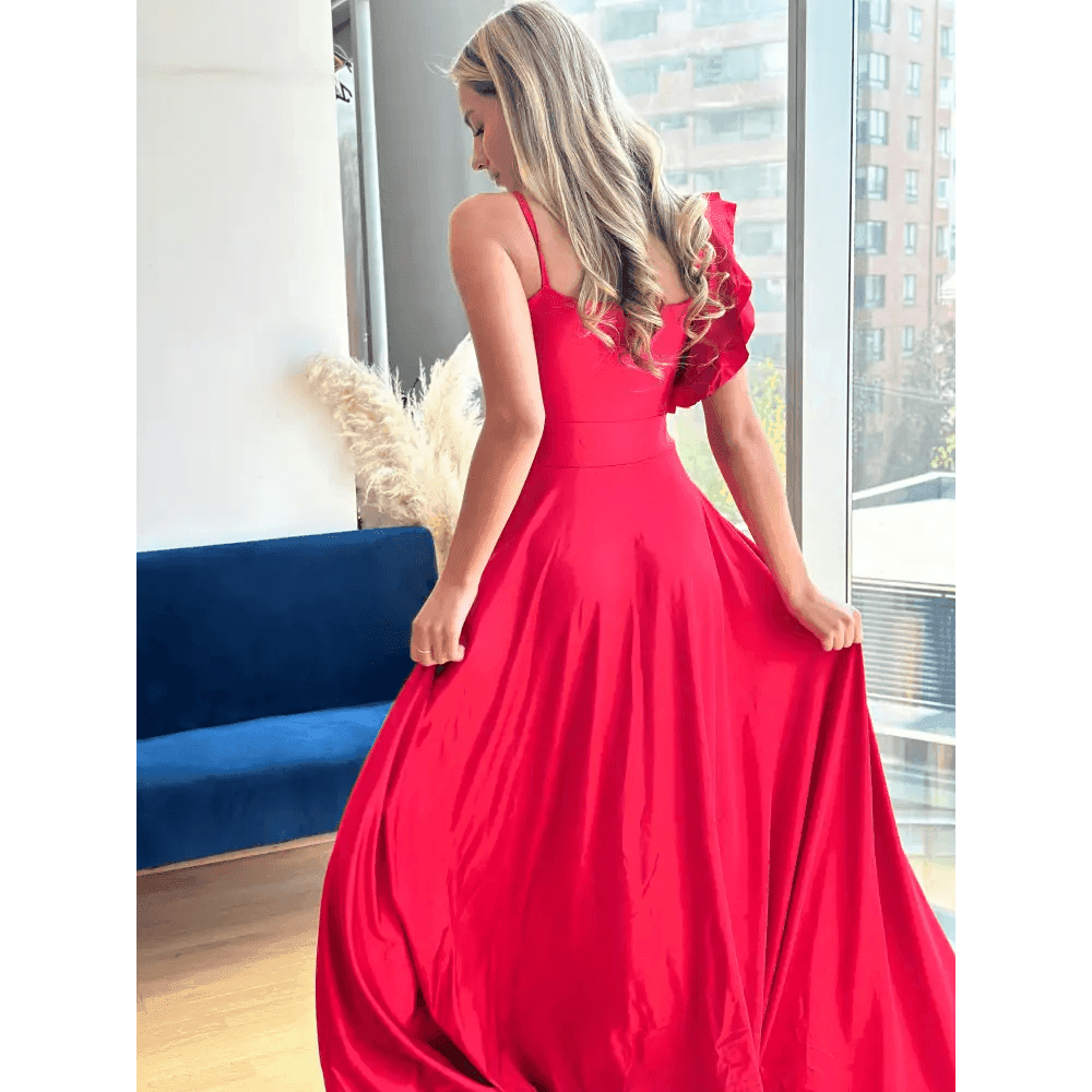 Vestido Kala Rojo una Manga - Cathalea