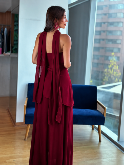 Vestido Camille - Granate