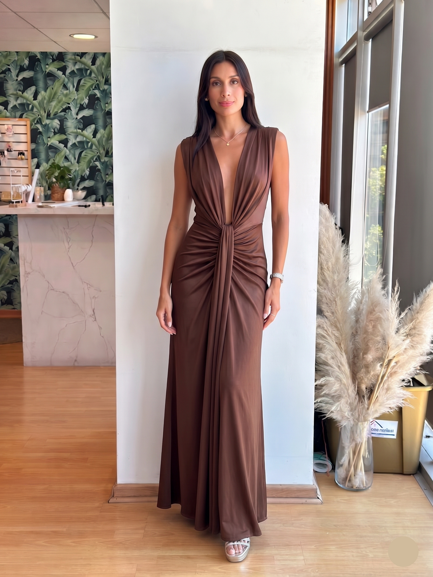 Vestido Grecia - Café chocolate