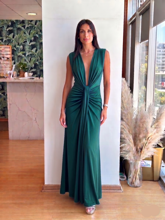 Vestido Grecia - Verde Botella