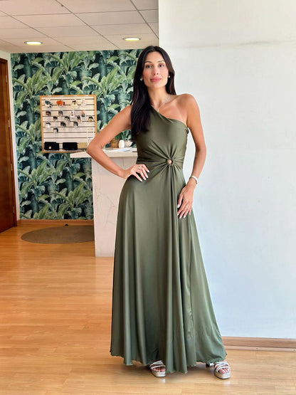 Vestido Isabel - Verde Olivo Claro