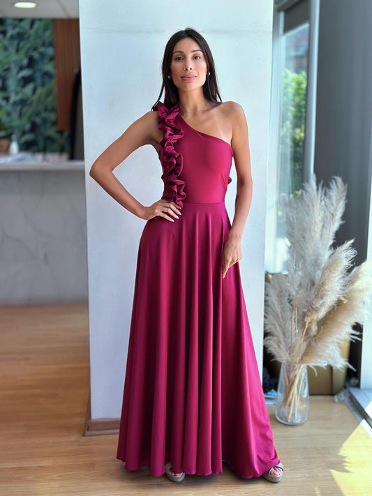 Vestido Pilar Borgoña