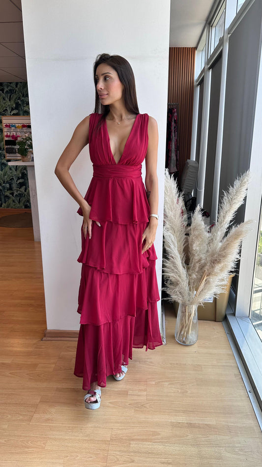 Vestido Alondra Rojo Italiano