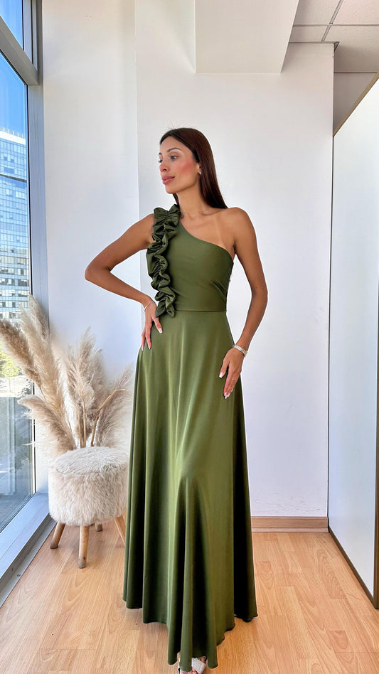 Vestido Pilar Verde Oliva