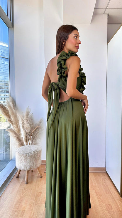 Vestido Pilar Verde Oliva