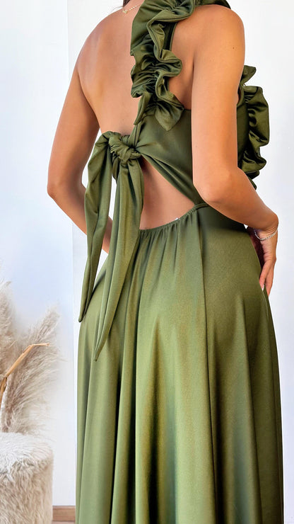 Vestido Pilar Verde Oliva