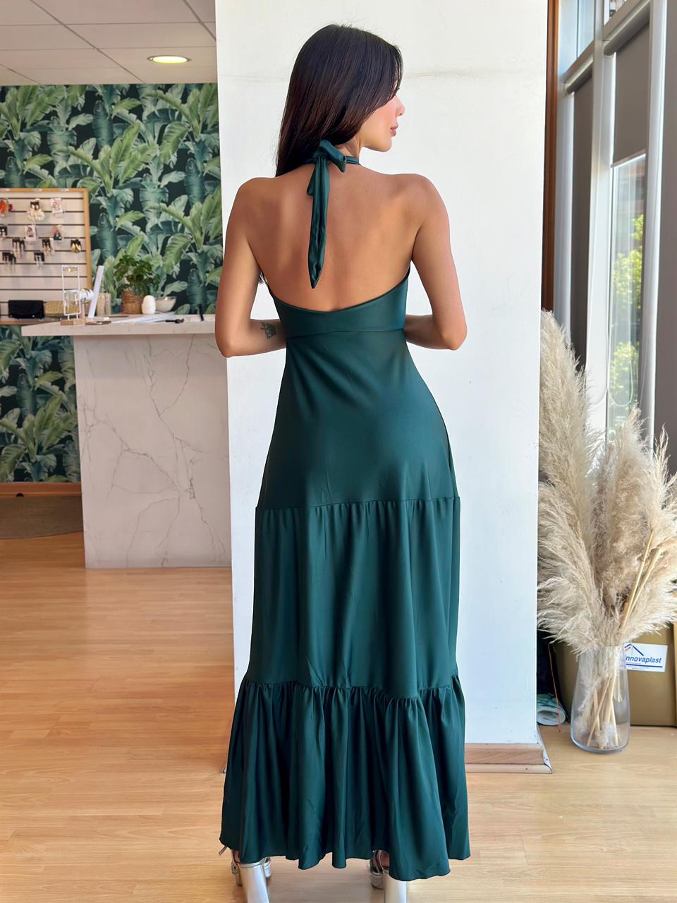Vestido Asunción - Verde Botella