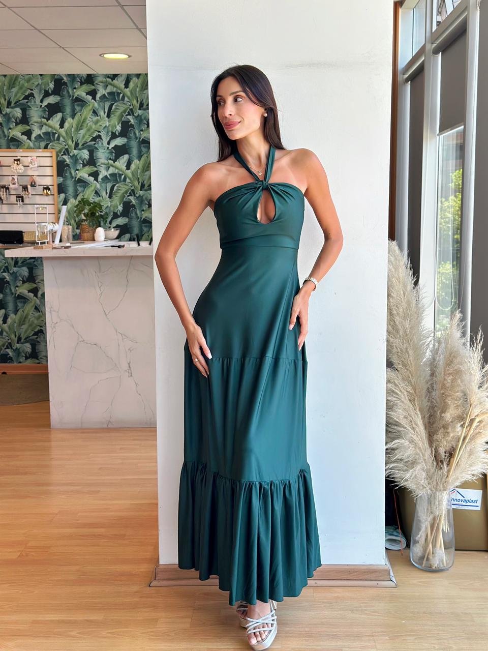 Vestido Asunción - Verde Botella