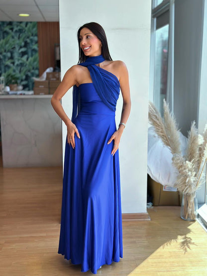Vestido Atenea - Azul Rey