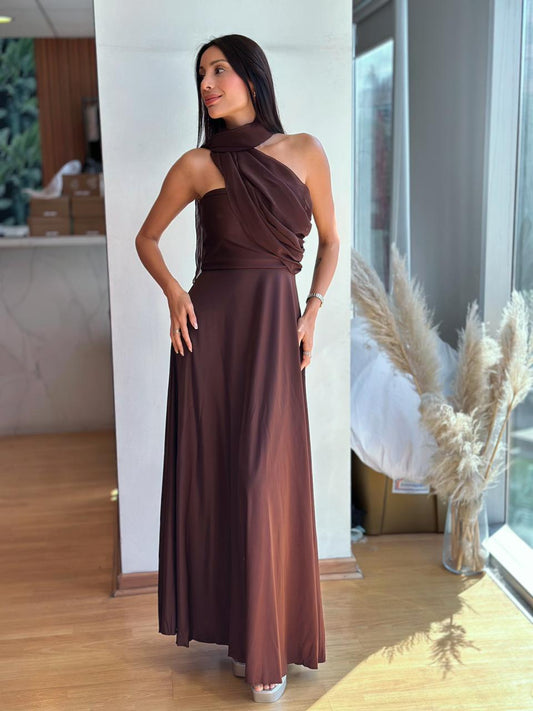 Vestido Atenea - Café Chocolate