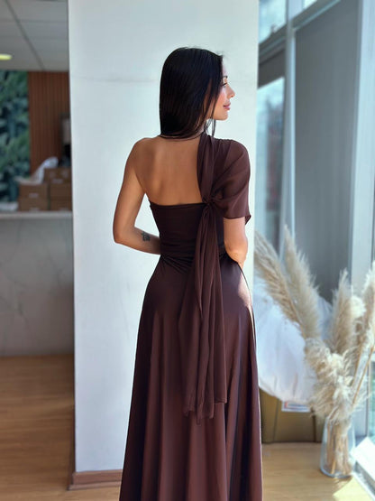Vestido Atenea - Café Chocolate