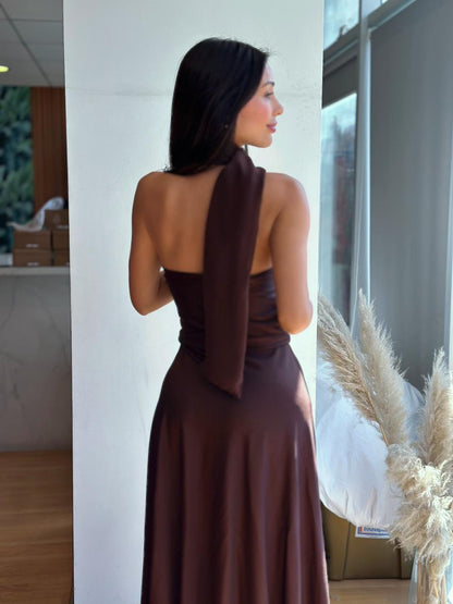 Vestido Atenea - Café Chocolate