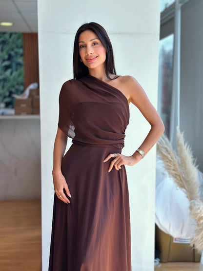 Vestido Atenea - Café Chocolate