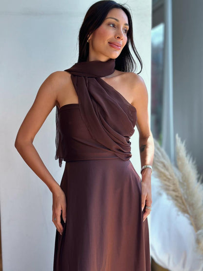Vestido Atenea - Café Chocolate