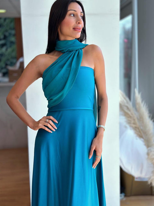 Vestido Atenea - Turquesa