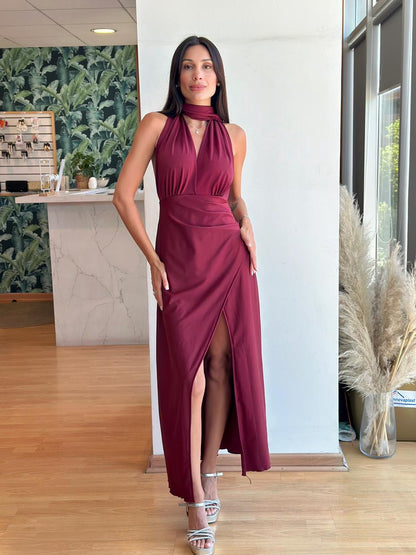 Vestido Colomba - Burdeo