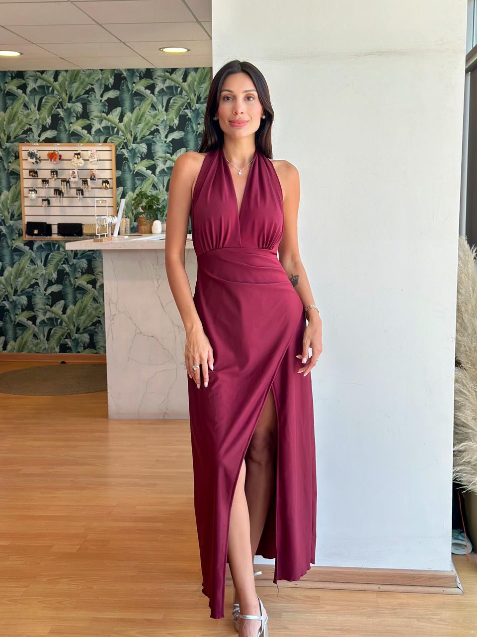 Vestido Colomba - Burdeo