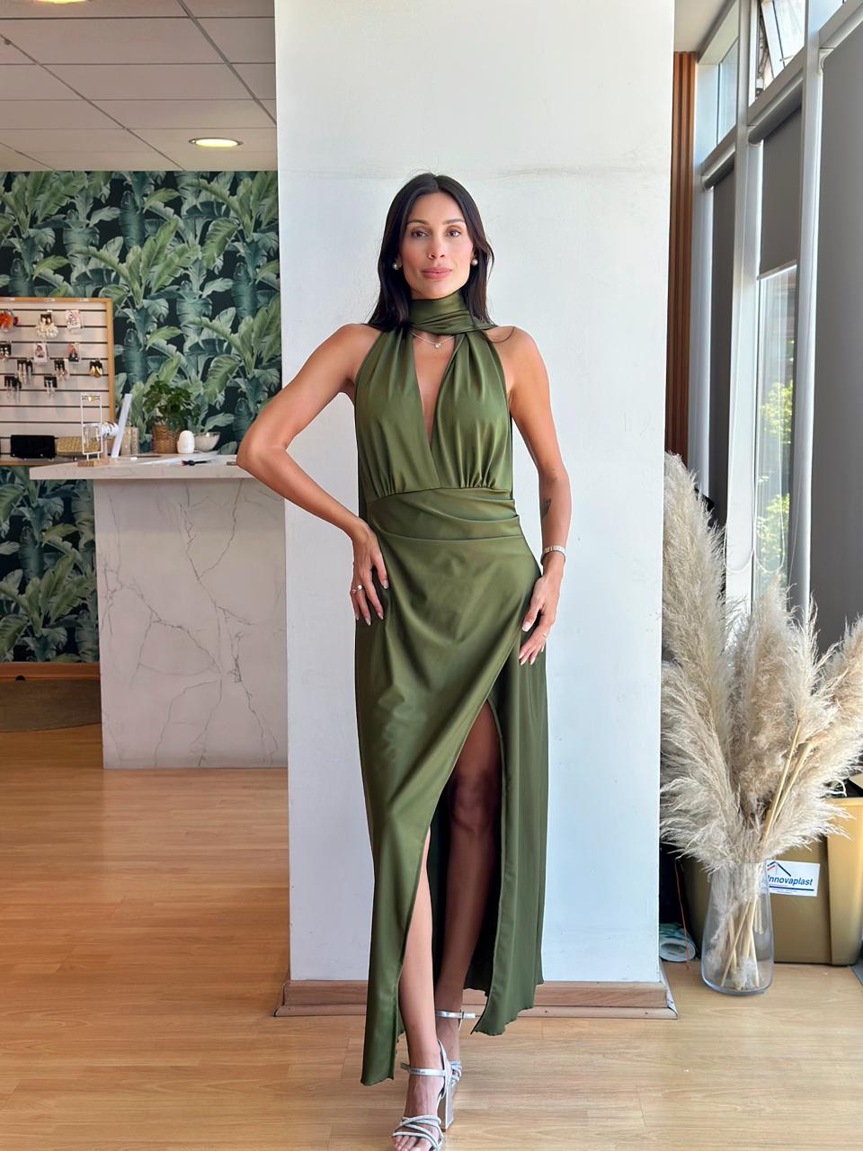 Vestido Colomba - Verde Olivo