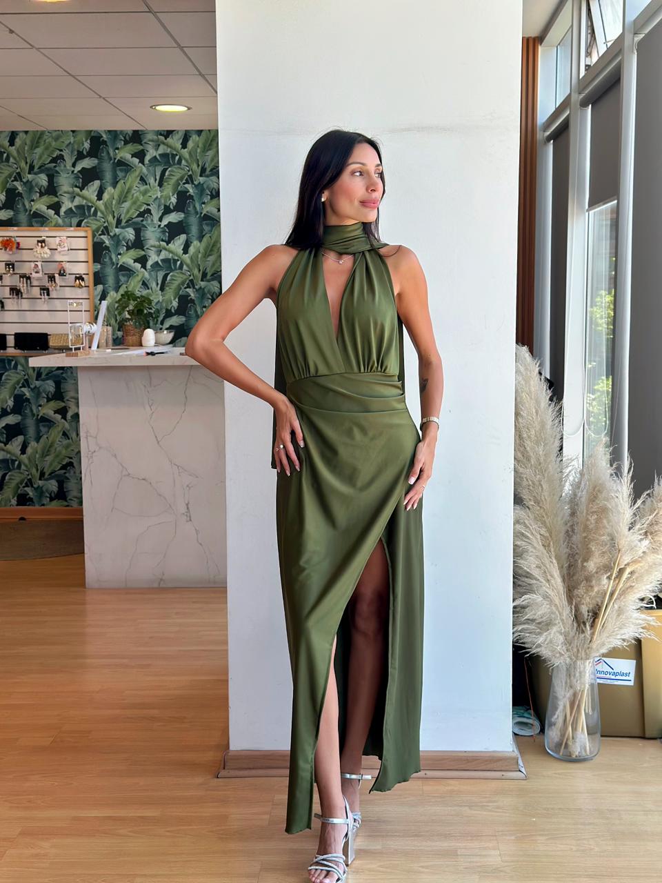 Vestido Colomba - Verde Olivo