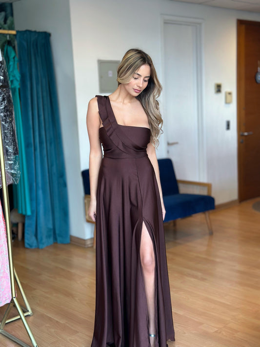 Vestido Fiorella - Café Chocolate