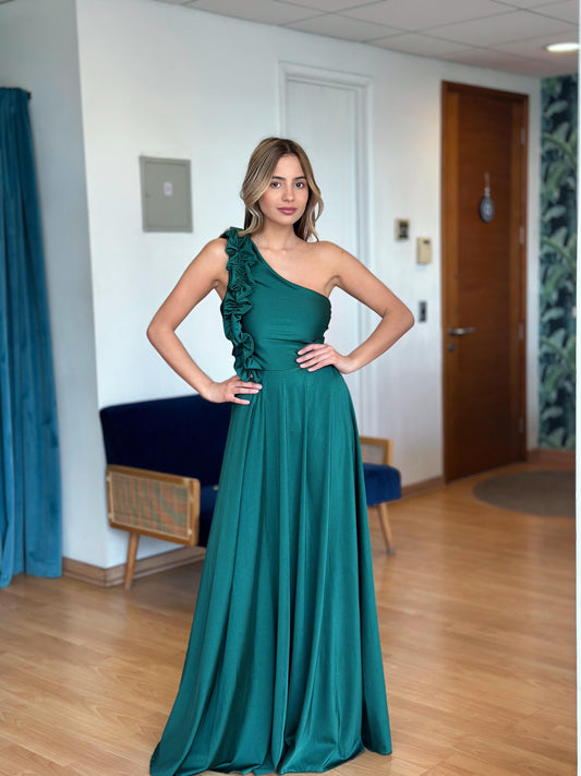 Vestido Pilar Verde Botella