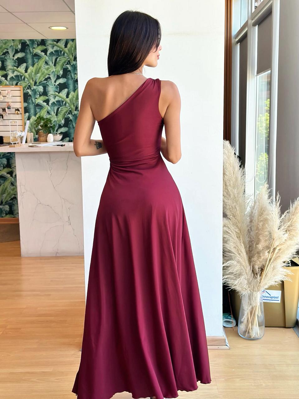 Vestido Isabel - Burdeo