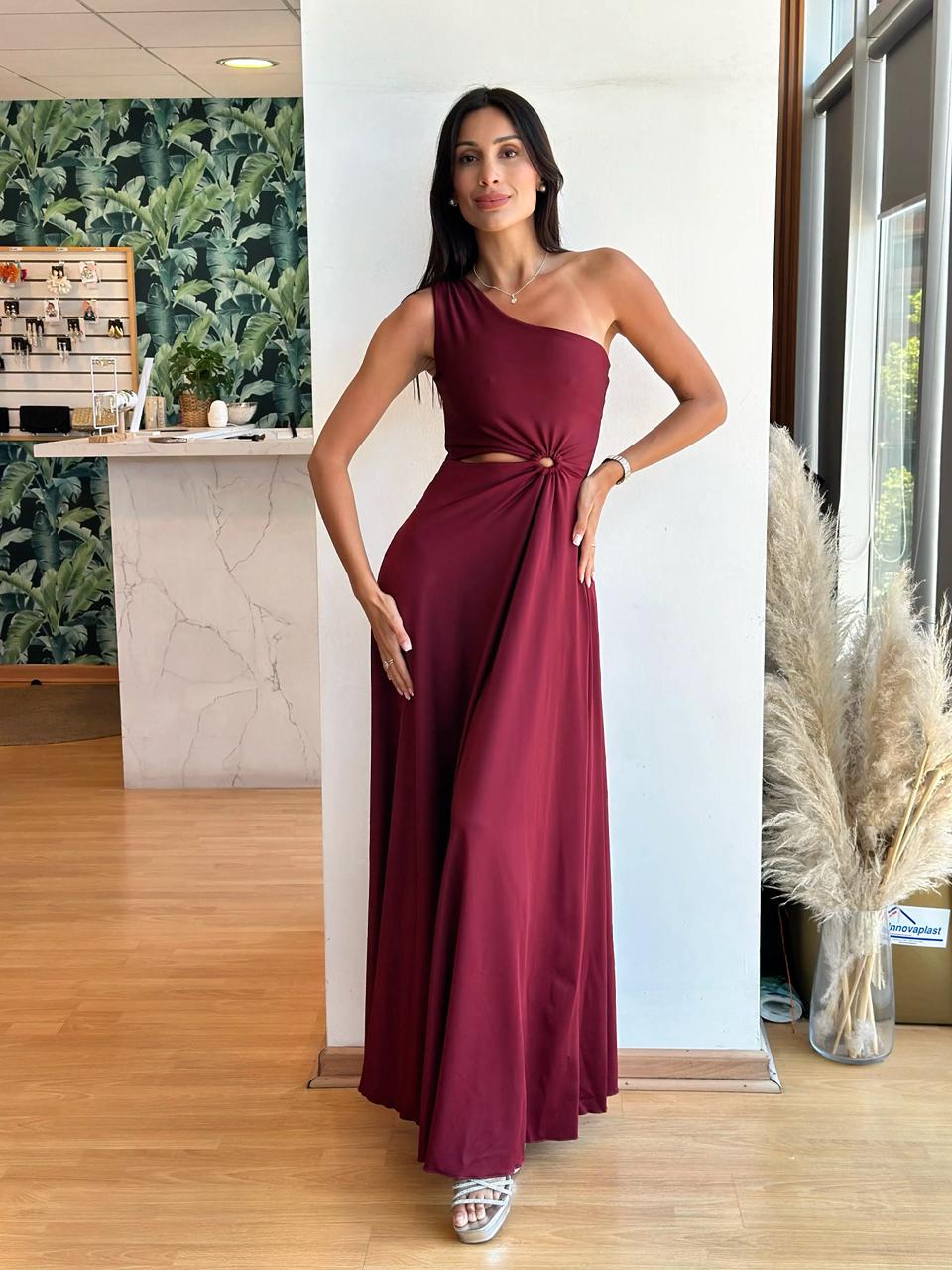 Vestido Isabel - Burdeo