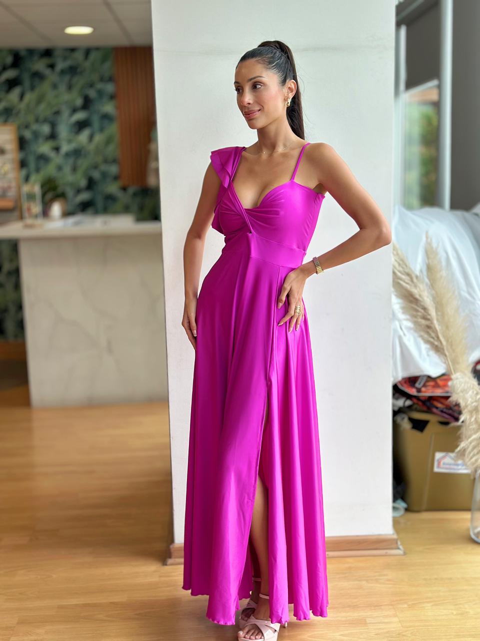 Vestido Kala - Magenta una manga