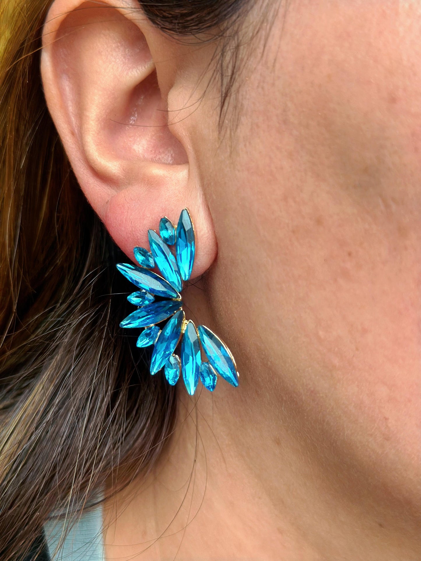 Aros Lucia Azul Petroleo